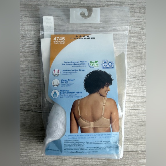 Playtex White 4745 18 Hour Ultimate Lift and Support Wireless Bra 36C - Picture 7 of 10